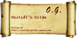 Osztián Gilda névjegykártya